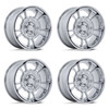 Set 4 20" US Mag UC147 Flagstaff 20x10 5x5 (5x127) 6mm Chrome Truck SUV Rims