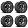 Set 4 18" Fuel D716 Covert 18x9 5x5 1mm Wheels Matte Gunmetal Black Bead Ring