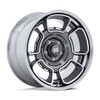 Set 4 20" US Mag UC147 Flagstaff 20x8.5 5x5 1mm Anthracite Mach-Face & Chr-Lip