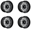 Set 4 Fuel D662 Ignite 20x10 8x180 Gloss Black Milled Wheels 20" -18mm Rims Set 4 Fuel D662 Ignite 20x10 8x180 Gloss Black Milled Wheels 20" -18mm Rims