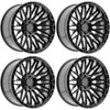 Set 4 20" Arena A118 Karma 20x9 6x135 1mm Gloss Black Offroad Truck SUV Wheels