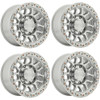 Set 4 17" Arena A119 Boost 17x9 8x170 0mm Gloss Silver Machined Offroad Wheels