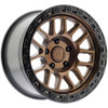 17" Arena A119 Boost 17x9 5x5 0mm Smoked Bronze Center Satin Black Lip Wheel Rim