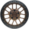 17" Arena A119 Boost 17x9 5x5 0mm Smoked Bronze Center Satin Black Lip Wheel Rim