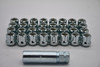 Set 32 Spline Lug Nut Kit 14mm x 2.0 1" Tall M14x2 Gorilla Zinc 14-2.0 Open