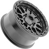 17" Arena A119 Boost 17x9 5x5 0mm Satin Black Gloss Black Lip Wheel For Jeep Rim