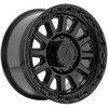 Set 4 17" Arena A119 Boost 17x9 8x180 0mm Wheels Satin Black Gloss Black Lip Rims