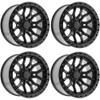 Set 4 20" Arena A120 Terra  20x9 6x135 0mm Satin Black Gloss Black Lip Wheels