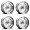 Set 4 Fuel D721 Ignite 20x10 5x5 High Luster Polished Wheels 20" -19mm Rims