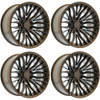 Set 4 20" Arena A122 Phantom 20x10 6x5.5 -18mm Smoked Bronze Wheels Offroad Rims Lifted Truck SUV Wheels