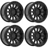 Set 4 17" Arena A128 Enduro 17x9 6x5.5 0mm Gloss Black Wheels Truck SUV Rims