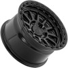 Set 4 17" Arena A128 Enduro 17x9 5x5 0mm Gloss Black Wheels Offroad Truck Rims