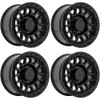 Set 4 17" Arena A128 Enduro 17x9 8x170 0mm Gloss Black Wheel Offroad Truck Rims