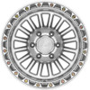 17" Arena A130 Podium 17x9 5x5 (5x127) 0mm Gloss Silver Machined Wheel Jeep Rim Offroad Truck
