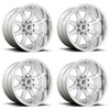 Set 4 20" Fuel D748 Hammer 20x10 8x170 -18mm Chrome Wheels For Ford Truck Rims