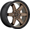 Set 4 Fuel D699 Kicker 17x9 6x5.5 Bronze Black Bead Ring Wheels 17" -12mm