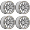 Set 4 17" Arena A132 Blitz 17x9 6x135 0mm Gloss Silver Machined Wheels Truck Rims Offroad SUV
