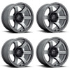 Set 4 Fuel D767 Rush 18x9 6x5.5 Matte Gun Metal Wheels 18" 1mm Rims