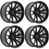 Set 4 20" Arena A134 Vortex 20x10 6x5.5 -18mm Gloss Black Wheels Truck SUV Rims Lifted Offroad