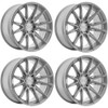 Set 4 22" Arena A138 Lusso 22x9.5 6x135 25mm Gloss Silver Brushed Offroad Wheels Truck SUV Rims