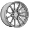 Set 4 22" Arena A138 Lusso 22x9.5 6x5.5 25mm Gloss Silver Brushed Offroad Wheels Truck SUV Rims