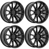 Set 4 22" Arena A138 Lusso 22x9.5 6x135 3mm Gloss Black Wheels Truck SUV Rims