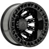 22" Arena A127 Dually Innovator 22x8.25 8x200 -202mm Rear Truck Gloss Black Rim Offroad Wheel