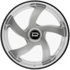 Set 4 24" Dazz D105 Bussin 24x9 5x4.75 0mm Silver Brushed Chromed Steel Lip Rims Premium Car Street Wheels