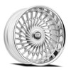 Set 4 22" Dazz D101 Seville 22x10 5x112 35mm Silver Brushed Chrome Steel Lip Rims Premium Car Street Wheels