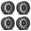 Set 4 20" Fuel D759 Trigger 20x9 5x5 Matte Black Dark Tint Wheels 1mm Truck Rims