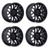 Set 4 20" Moto Metal MO816 Overlook 20x9 8x6.5 1mm Blackout Wheels Offroad Rims Truck Wheels