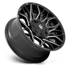Set 4 Fuel D769 Twitch 22x10 5x4.5 5x5 Glossy Black Milled Wheels 22" -18mm