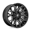 Set 4 Fuel D769 Twitch 22x10 5x4.5 5x5 Glossy Black Milled Wheels 22" -18mm