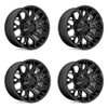 Set 4 Fuel D772 Twitch 20x10 8x6.5 Blackout Wheels 20" -18mm Rims