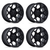 Set 4 17" Moto Metal MO815 Dux 17x8.5 6x135 6x5.5 0mm Blackout Offroad Wheels