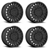 Set 4 Fuel D723 Militia 17x9 5x4.5 5x5 Matte Black Wheels 17" -12mm Rims
