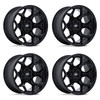 Set 4 17" Moto Metal MO815 Dux 17x8.5 6x135 6x5.5 12mm Gloss Black Offroad Rims Truck SUV Wheels