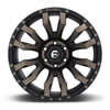 Set 4 17" Fuel D674 Blitz 17x9 6x5.5 1mm Matte Black Double Dark Tint Wheels Rim Offroad Truck SUV