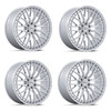 Set 4 24" Niche NC288 Genoa 24x10 6x5.5 0mm Silver Machined Face Truck SUV Rims Wheels