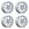 Set 4 22" Niche NC286 Riviera 22x9 5x4.5 38mm Silver Brushed Face Car SUV Wheels Premium Luxury Rims