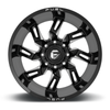 Set 4 20" Fuel D747 Lockdown 20x9 6x5.5 Gloss Black Milled Wheels 1mm Truck Rims Offroad SUV Wheels