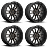 Set 4 18" Fuel D762 Clash 18x9 6x5.5 1mm Matte Black Double Dark Tint Wheels Rims