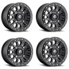 Set 4 Fuel UTV D920 Vector Beadlock 15x7 4x137 Matte Black Wheels 15" 38mm Rims