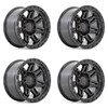 Set 4 Fuel D810 Syndicate 17x9 6x5.5 Blackout Wheels 17" 1mm Rims