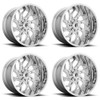 Set 4 20" Fuel D740 Runner 20x10 8x170 Chrome Wheels -18mm Offroad Truck Rims