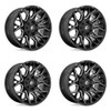 Set 4 20" Fuel D769 Twitch 20x10 8x6.5 Glossy Black Milled Wheels -18mm Rims