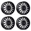Set 4 24" Dolce Luxury Roma 24x9 5x112 5x120 28mm Gloss Black Sedan SUV Car Rims