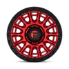 Set 4 20" Fuel D834 Cycle 20x9 6x135 1mm Wheels Candy Red Black Ring Truck Rims