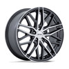 Set 4 20" Petrol Pe004 P3E 20x8.5 5x4.5 40mm Gloss Gunmetal Brs-Mach Face Wheels Sedan Coupe SUV Rims