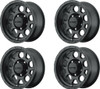 Set 4 KMC KM522 Enduro 16x9 5x135 Matte Black Wheels 16" -12mm Rims